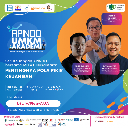 Webinar APINDO Seri Keuangan Bersama Melati Nusantara : Pentingnya Pola Pikir Keuangan | TopKarir.com